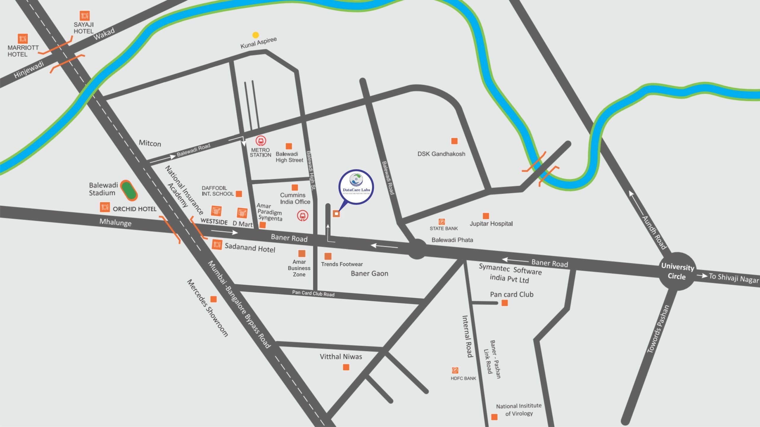 Travel Map to DataCare Labs Pune Travel Map to DataCare Labs Pune