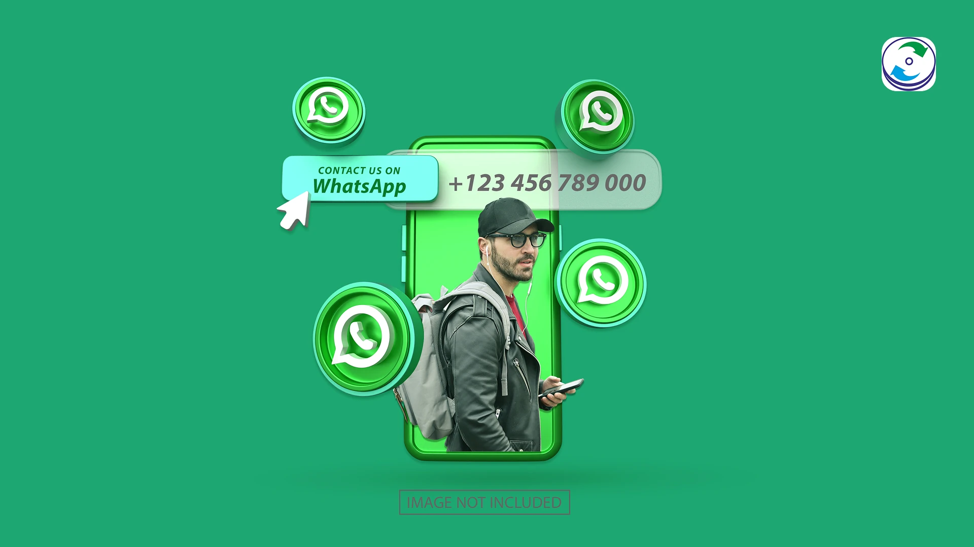 A smartphone displaying the WhatsApp interface with a faded, ghost-like image, symbolizing the recovery of deleted photos.